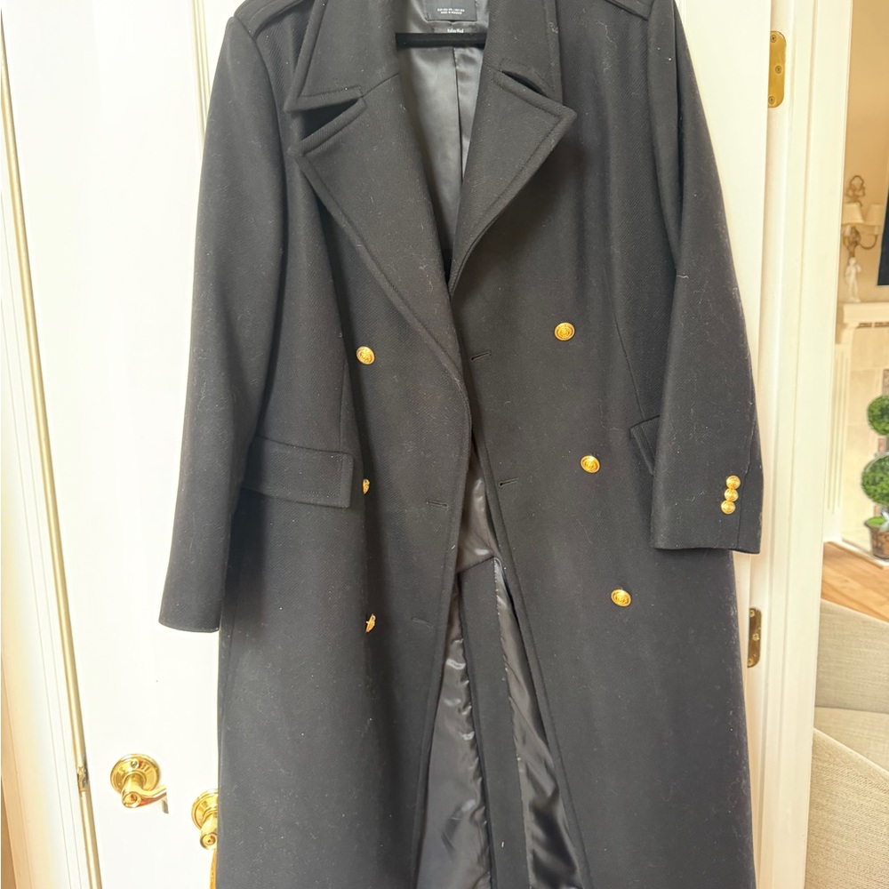 Mango Black Wool Coat
